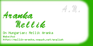 aranka mellik business card